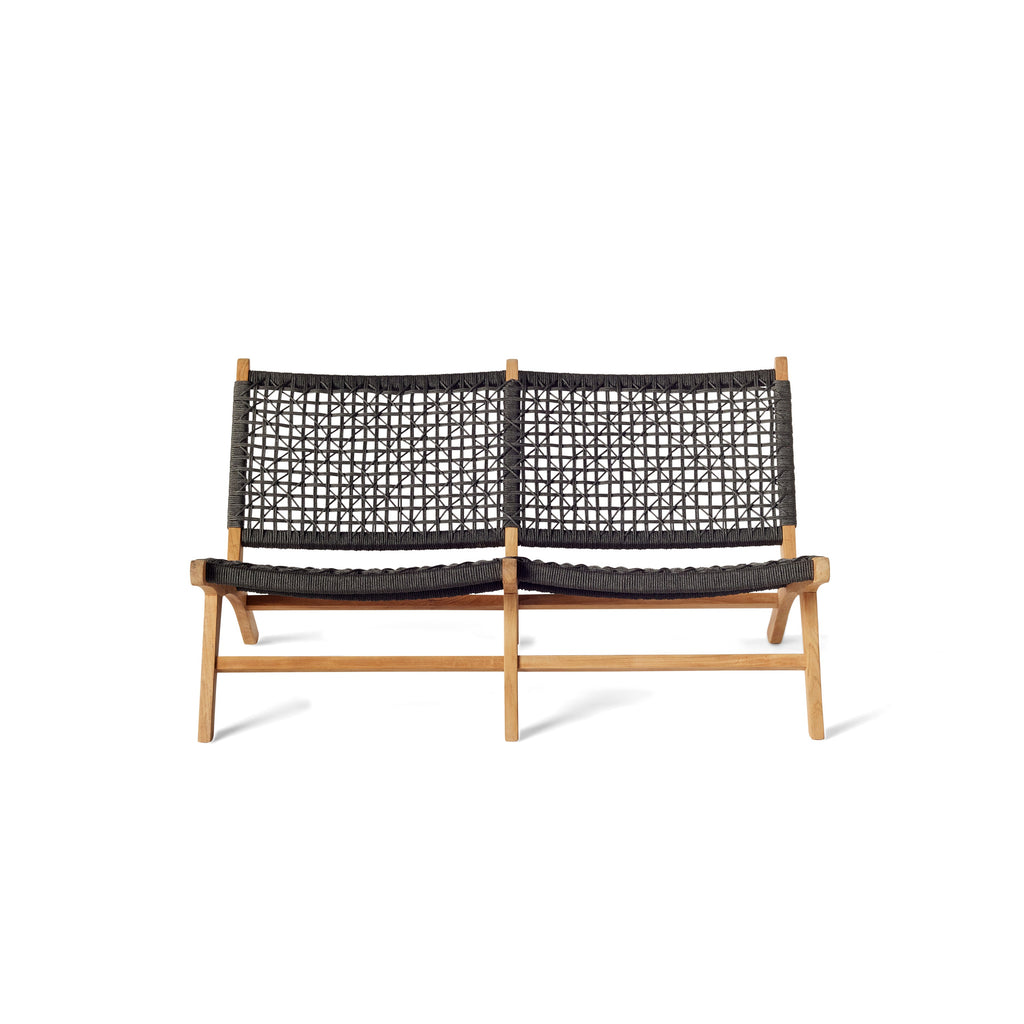 Solana Relaxing Loveseat with Teak Frame and All-Weather Rope