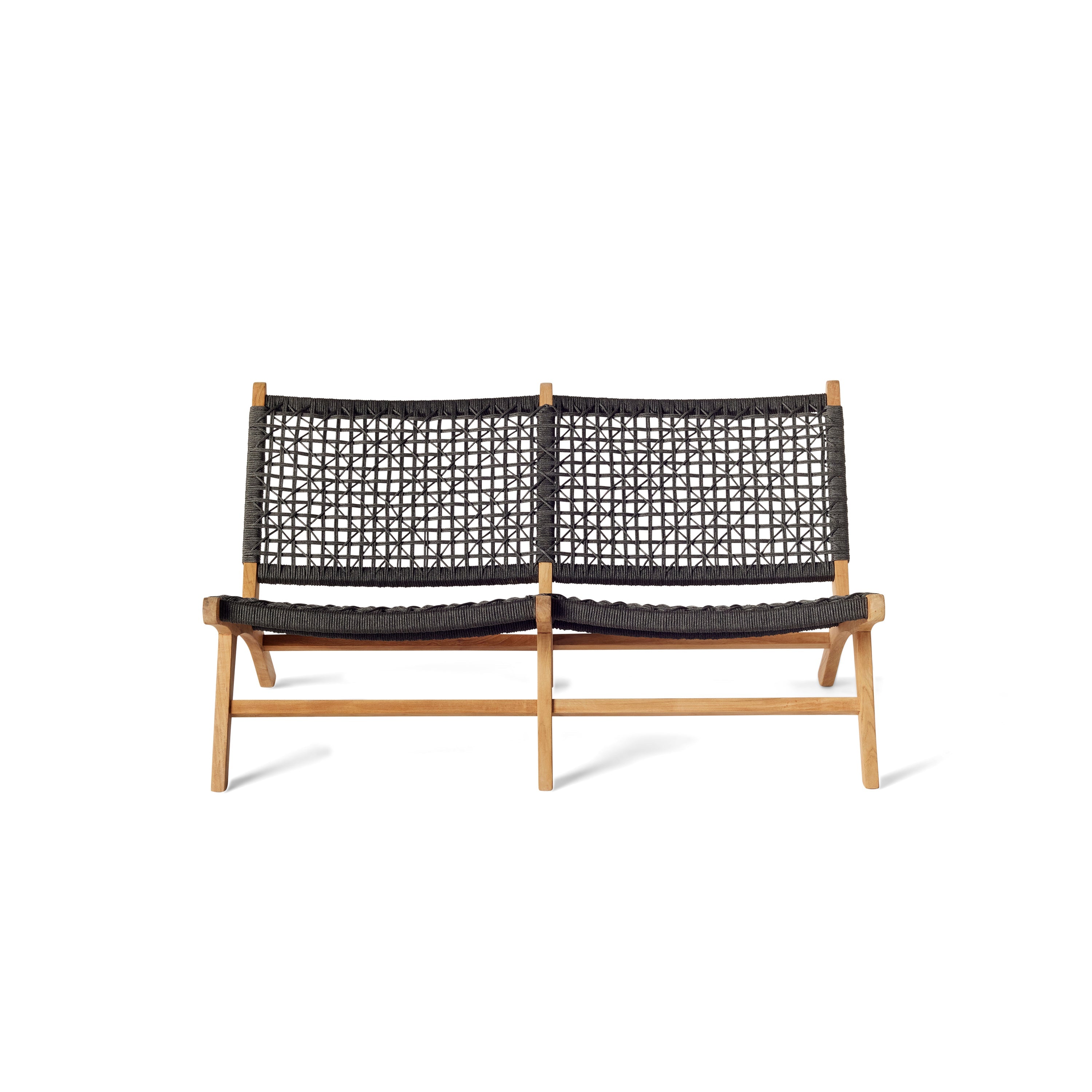 Solana Relaxing Loveseat with Teak Frame and All-Weather Rope