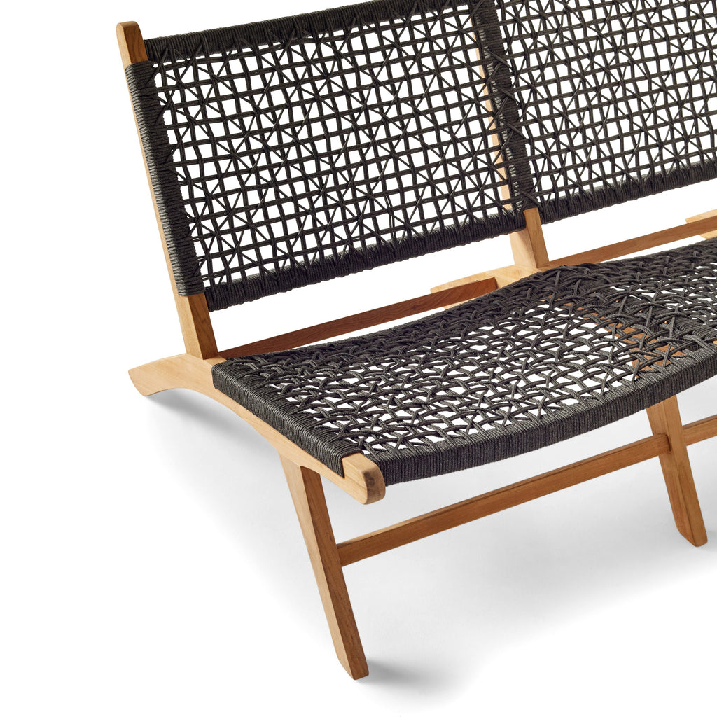 Solana Relaxing Loveseat with Teak Frame and All-Weather Rope