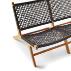 Solana Relaxing Loveseat with Teak Frame and All-Weather Rope