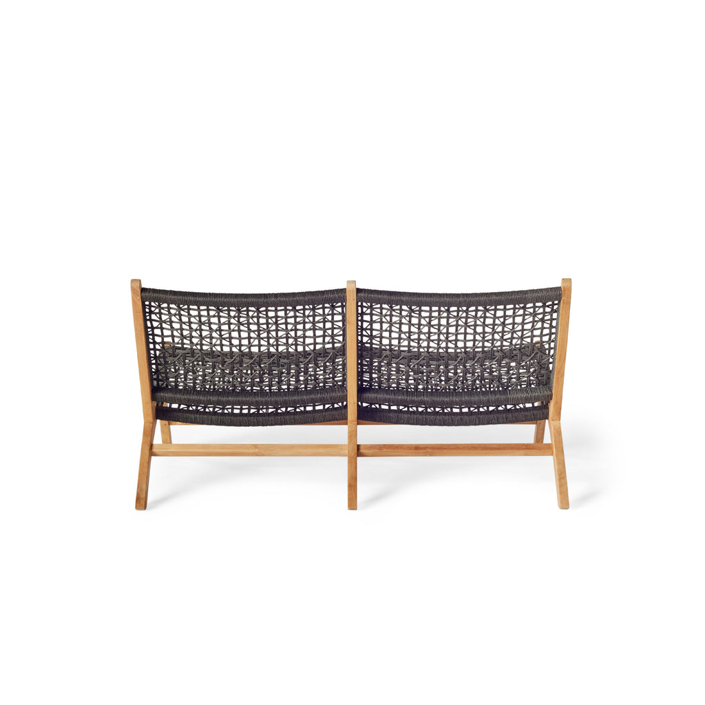 Solana Relaxing Loveseat with Teak Frame and All-Weather Rope