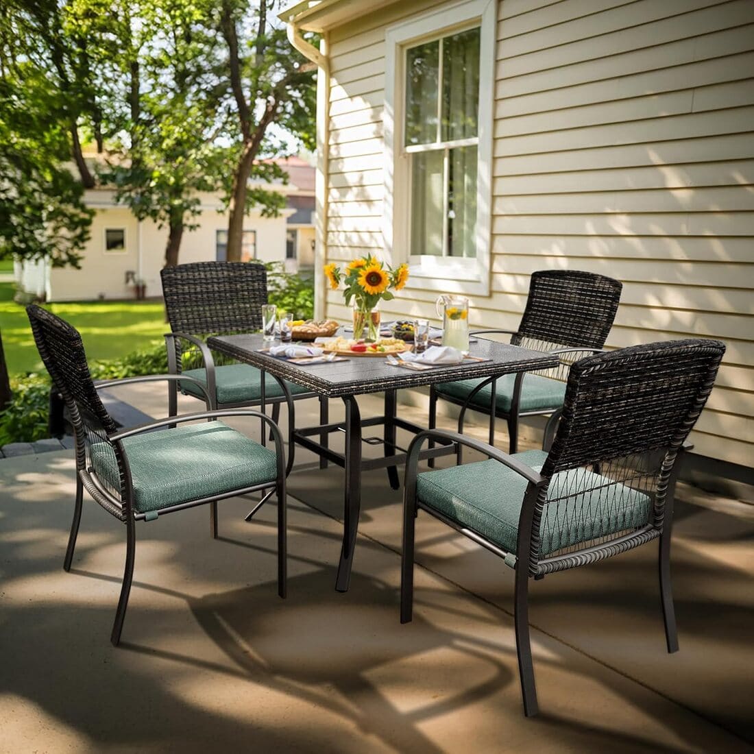 Weave Outdoor Dining Set, 5-Piece