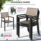 Grain Outdoor Dining Set, 8-Piece, Walnut