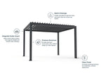 Outer Pergola 12' x 20' Adjustable Louvered Aluminum