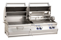 Fire Magic Aurora A830i Gas/Charcoal Combo Built-In Grill with Analog Thermometers