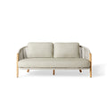 Avila Teak and Woven Rope Outdoor Loveseat