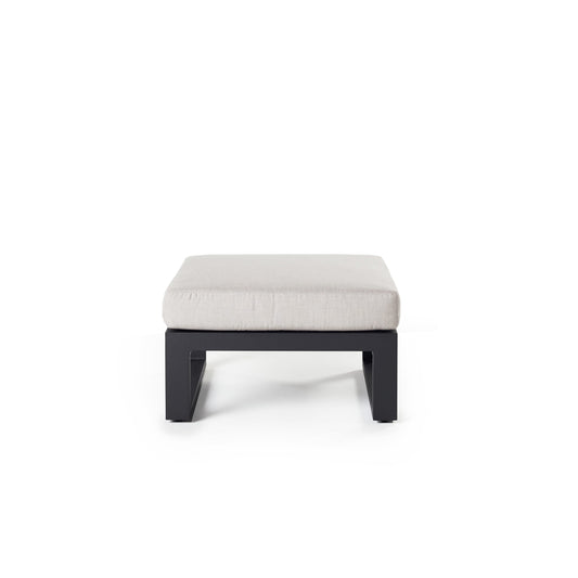 Belvedere Ottoman in Charcoal Aluminum