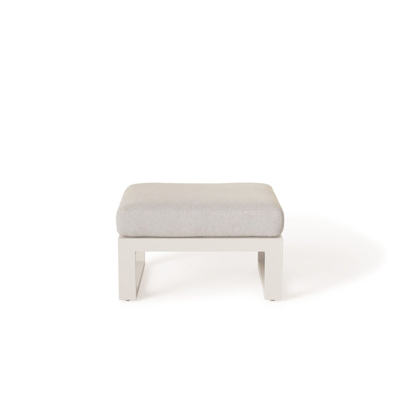Belvedere Ottoman in Dune Aluminum