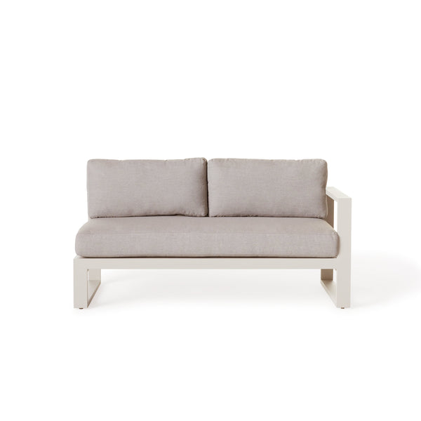 Belvedere Sectional Left Arm in Dune Aluminum