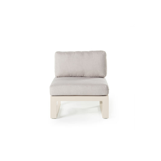 Belvedere Sectional Armless Chair in Dune Aluminum