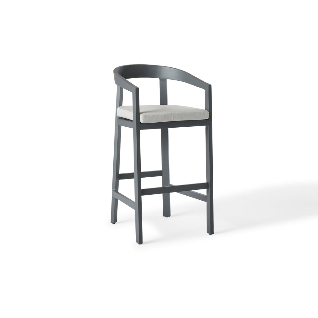 Cavallo Bar Chair in Charcoal Aluminum