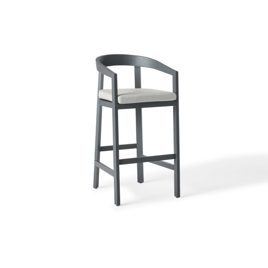 Cavallo Bar Chair in Charcoal Aluminum
