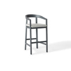 Cavallo Bar Chair in Charcoal Aluminum