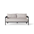 Cavallo Outdoor Loveseat with Charcoal Aluminum Frame and Cushions