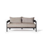 Cavallo Outdoor Loveseat with Charcoal Aluminum Frame and Cushions