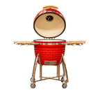 ComfortBilt Coals 26" Ceramic Kamado Grill - Red Diamond Pattern