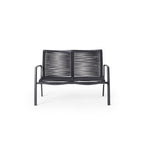 Diablo Outdoor Loveseat Aluminum Frame Woven Rope Charcoal