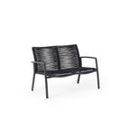 Diablo Outdoor Loveseat Aluminum Frame Woven Rope Charcoal