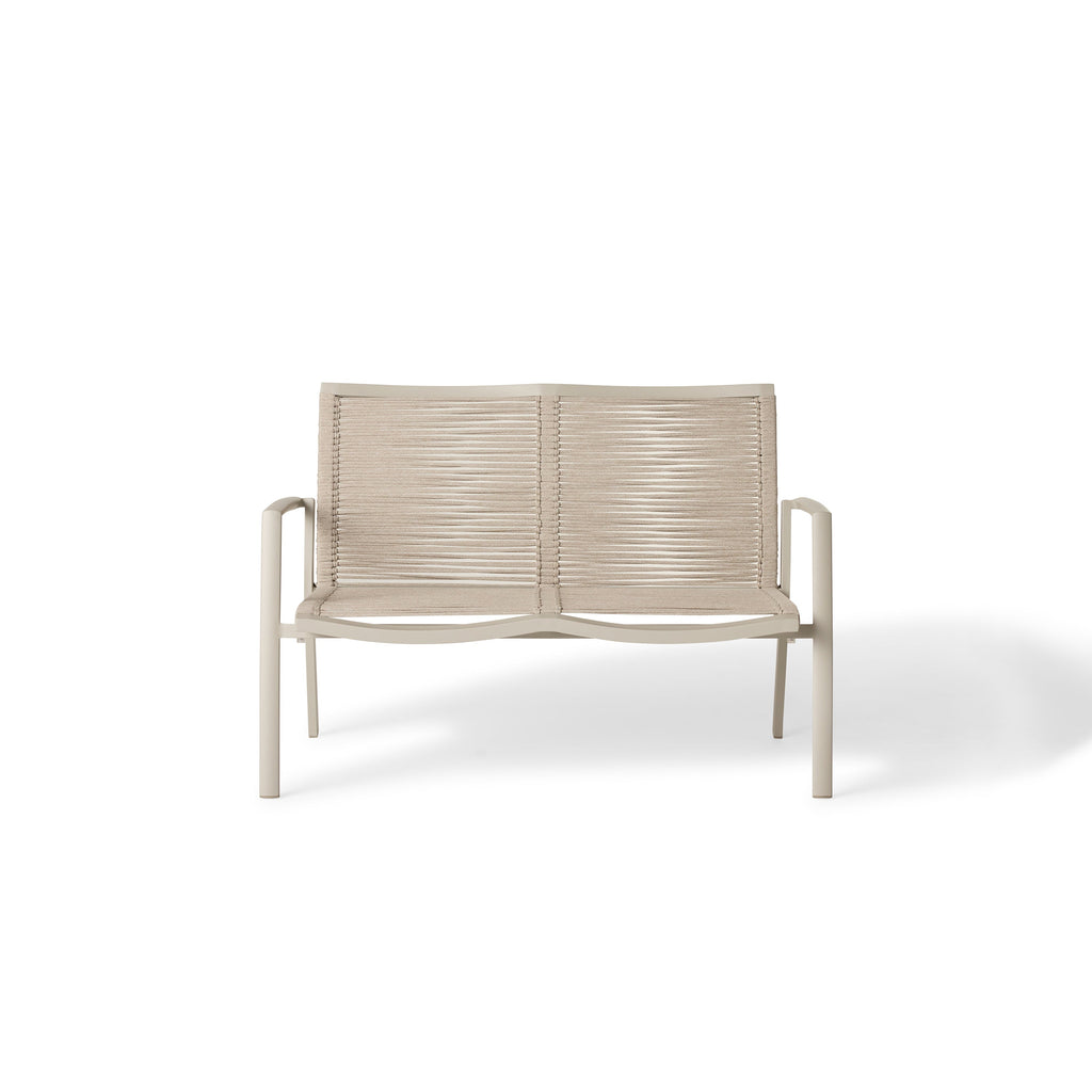 Diablo Loveseat Sculpted Aluminum Frame with Flat Woven Rope