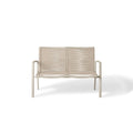 Diablo Loveseat Sculpted Aluminum Frame with Flat Woven Rope