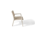 Diablo Loveseat Sculpted Aluminum Frame with Flat Woven Rope
