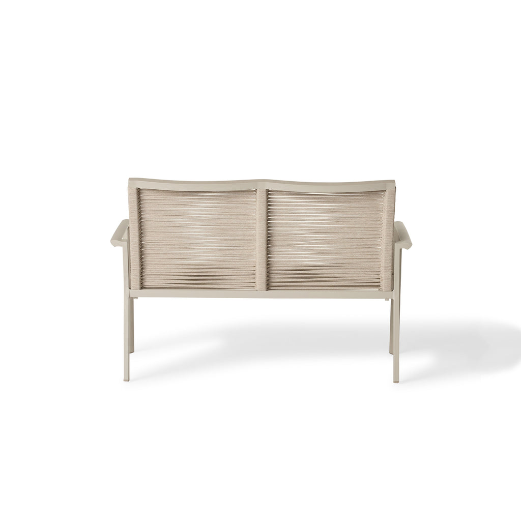 Diablo Loveseat Sculpted Aluminum Frame with Flat Woven Rope