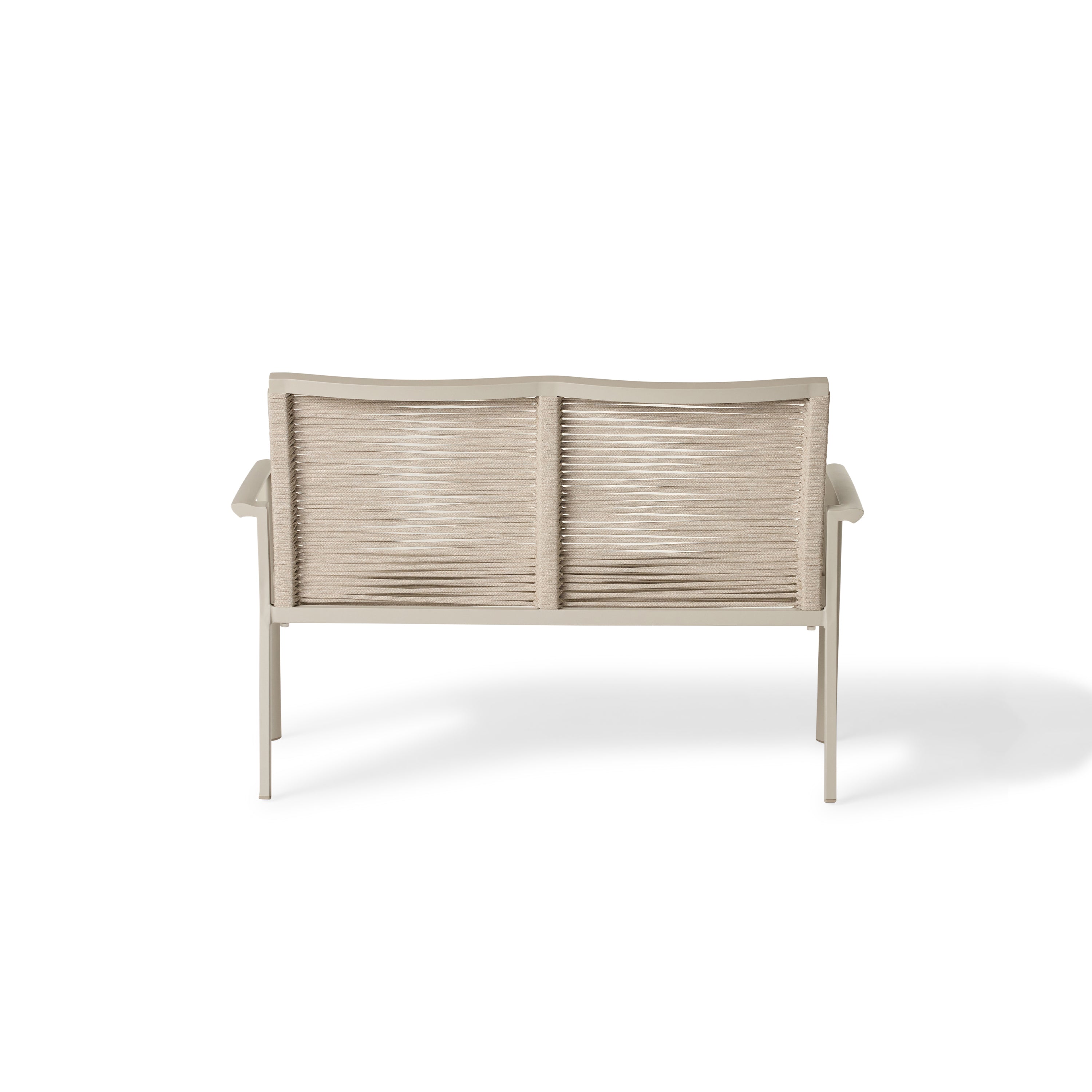 Diablo Loveseat Sculpted Aluminum Frame with Flat Woven Rope