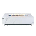 Elementi Plus Carrara Marble Pocelain Fire Table OFP121BW
