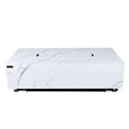 Elementi Plus Carrara Marble Pocelain Fire Table OFP121BW
