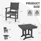 Corex HDPE Outdoor Dining Set, 5-Piece