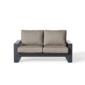Nicasio Loveseat Charcoal Aluminum Powdercoated Metal Frame