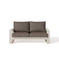 Nicasio Modern Outdoor Loveseat in Dune Aluminum