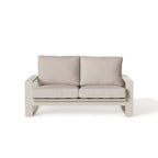 Nicasio Modern Outdoor Loveseat in Dune Aluminum