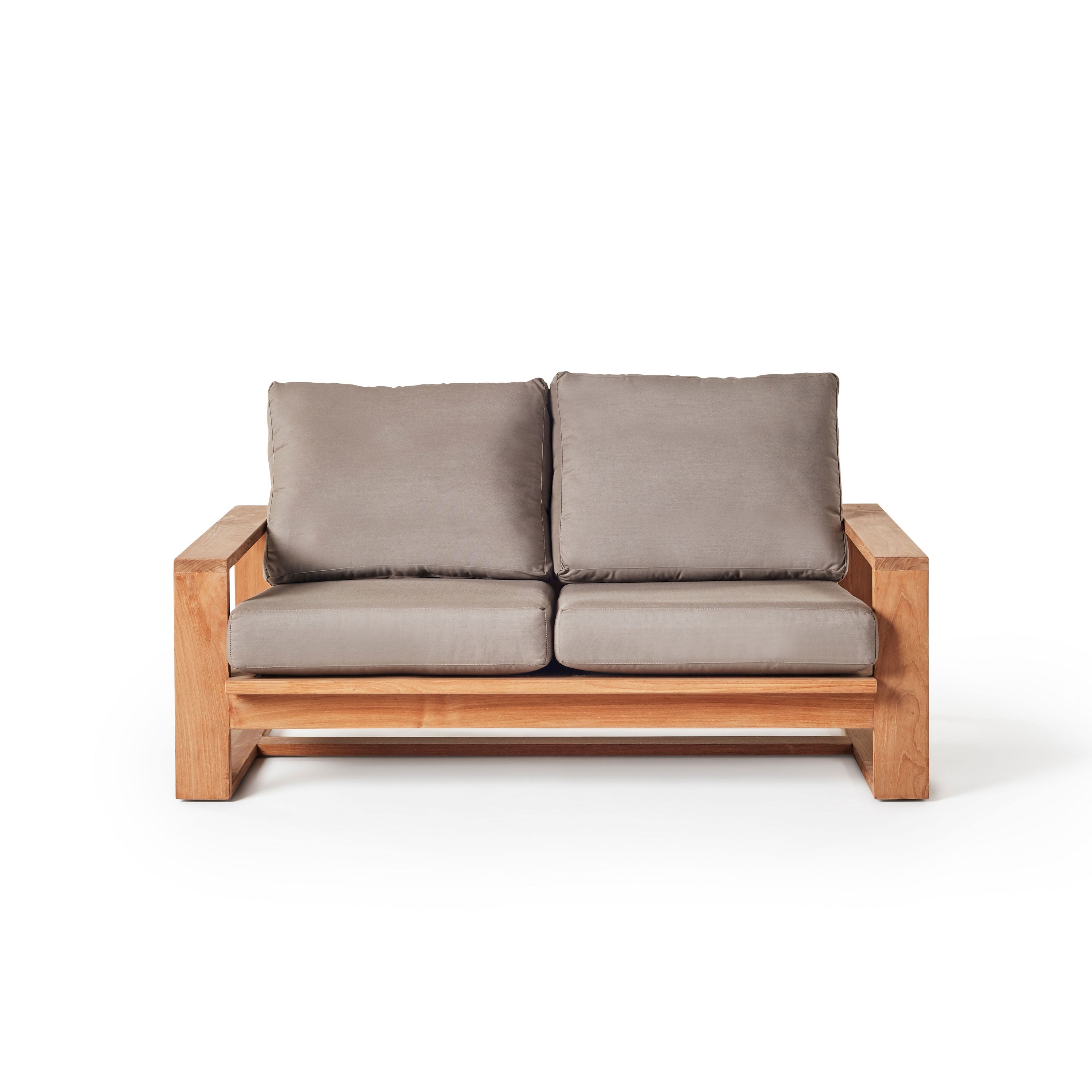 Nicasio Teak Loveseat with Sunbrella Cushions and Solid Frame