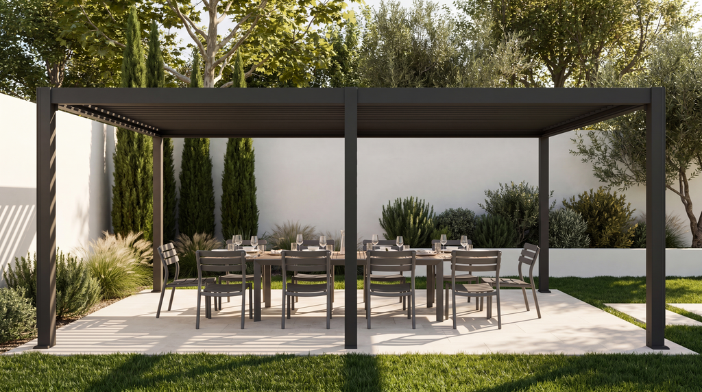 Outer Pergola 12' x 20' Adjustable Louvered Aluminum