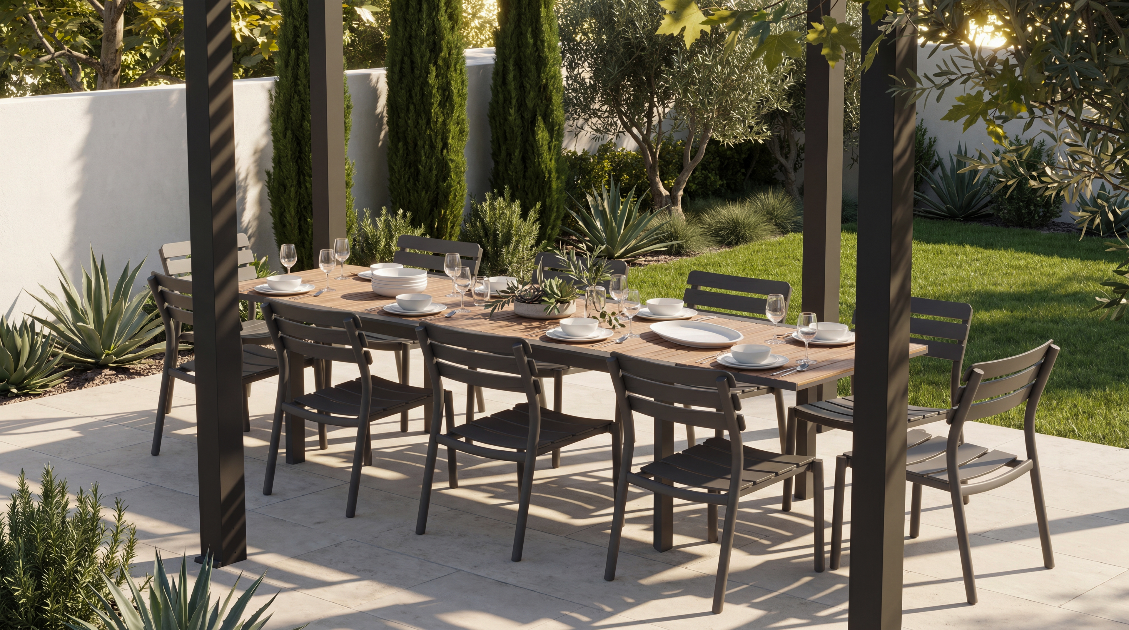Outer Pergola 12' x 20' Adjustable Louvered Aluminum