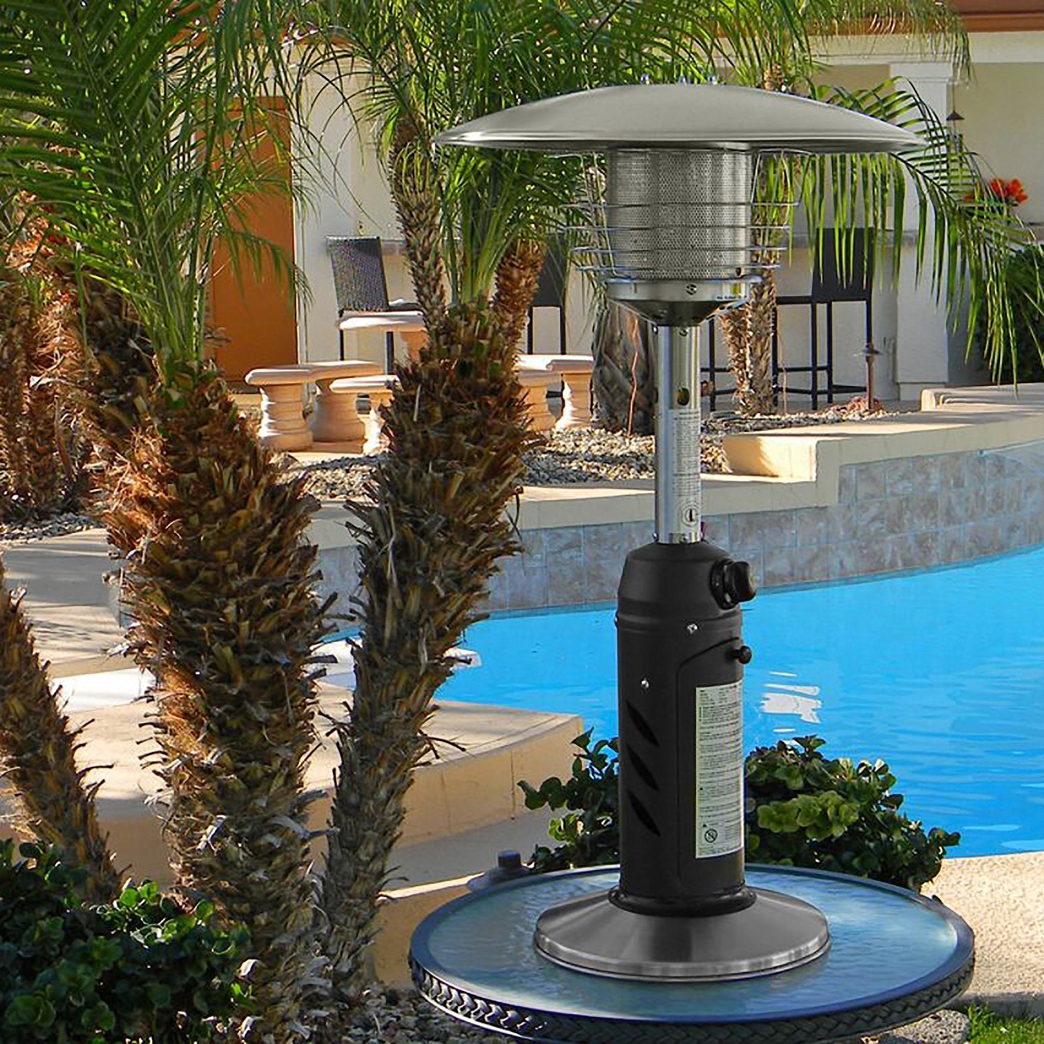 AZ Patio Heaters Portable Table Top Propane Heater Stainless Steel