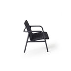 Presidio Aluminum Loveseat with Woven Rope in Charcoal