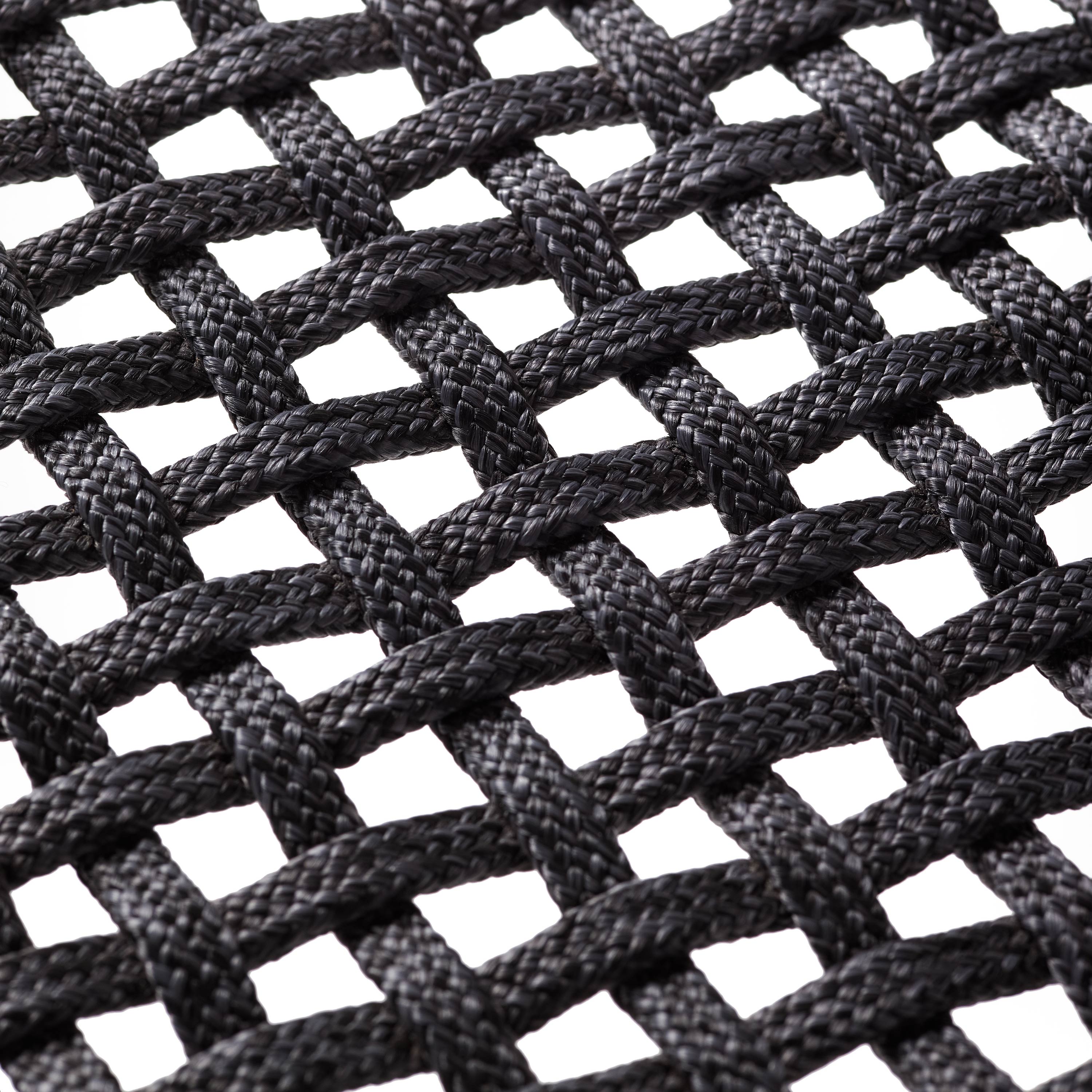 Presidio Aluminum Loveseat with Woven Rope in Charcoal