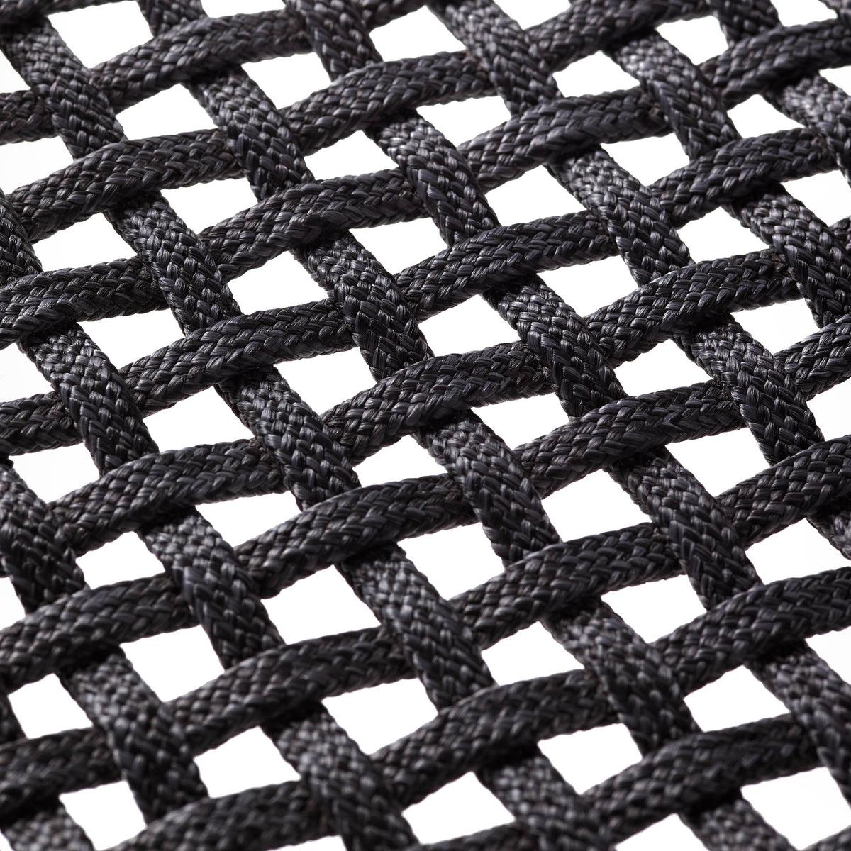 Presidio Aluminum Loveseat with Woven Rope in Charcoal