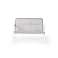 Presidio Outdoor Loveseat Aluminum Woven Rope White