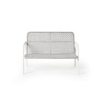 Presidio Outdoor Loveseat Aluminum Woven Rope White