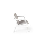Presidio Outdoor Loveseat Aluminum Woven Rope White