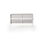 Presidio Outdoor Loveseat Aluminum Woven Rope White
