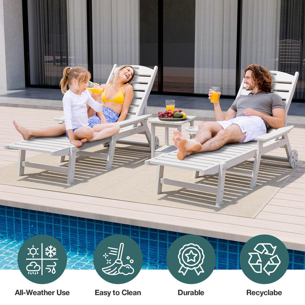 Corex HDPE Chaise Lounge Set