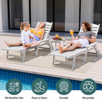 Corex HDPE Chaise Lounge Set
