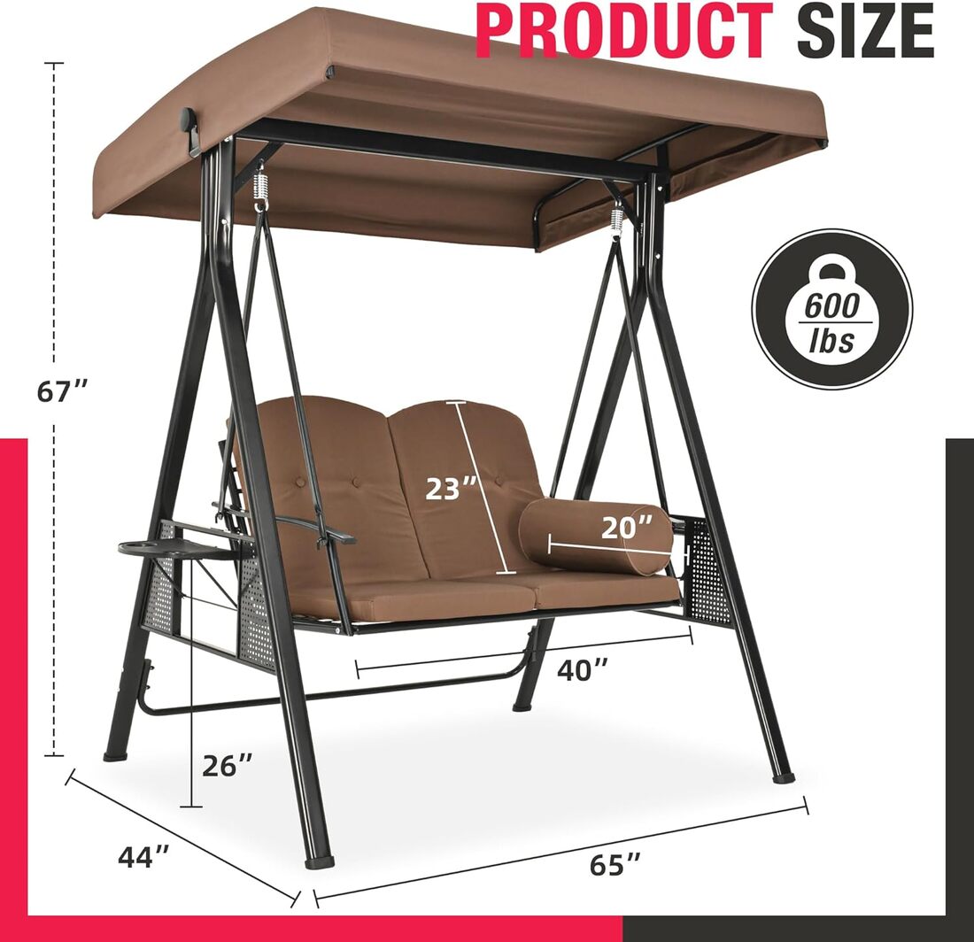 Forge Patio Swing 2, 3-Seat