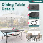 Lume Textilene Outdoor Dining Set, 7-Piece, 2 Swivel
