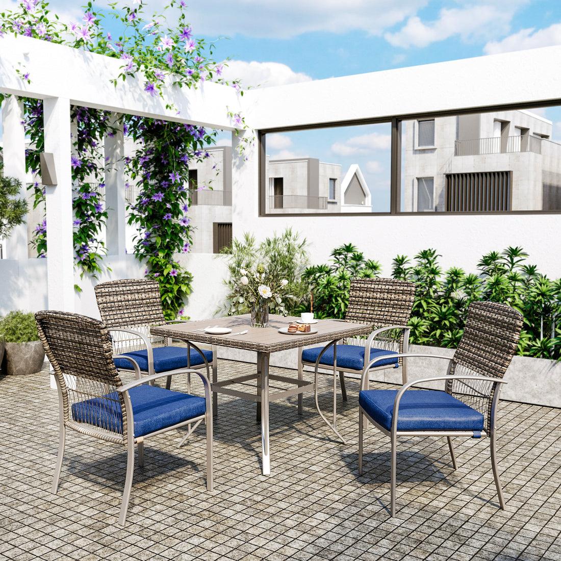 Weave Outdoor Dining Set, 5-Piece