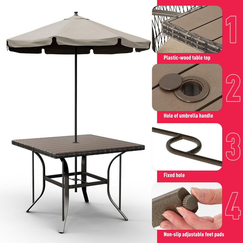 Weave Outdoor Dining Set, 5-Piece